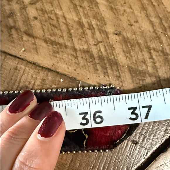 Absolutely Fresh belt Genuine Leather made inUSA Size:L color: red/floral main image 7